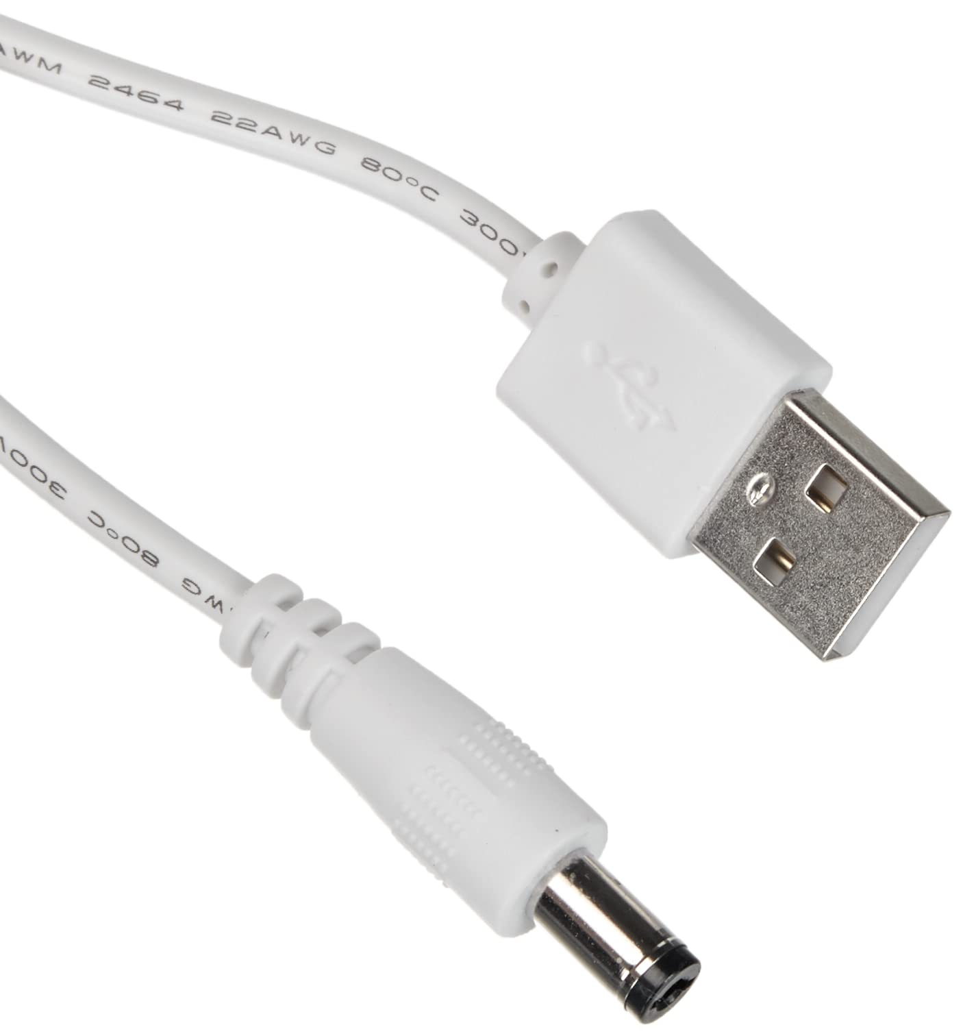 USB Connection Cable to DC Plug for 5V LED Strip