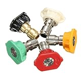MATCC 5Pack Pressure Washer Spray Nozzles Tip Set Multiple Degrees Quick Connect for Gas Power Pressure Washers