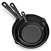 Pre Seasoned Cast Iron Skillets - 3 Pan Set 9.85