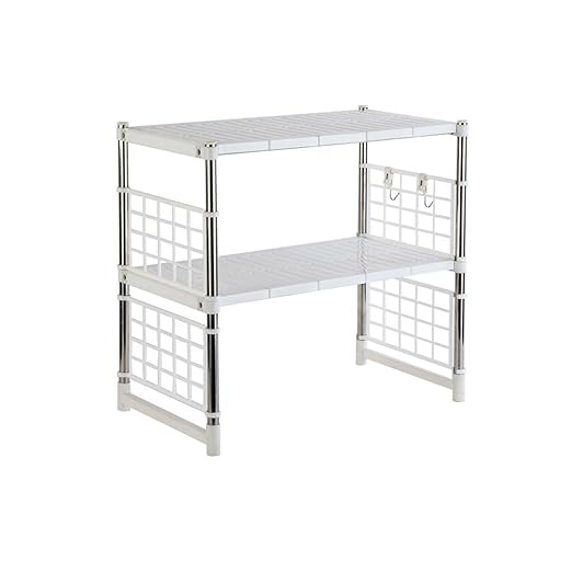 Estante blanco del horno de microondas del acero inoxidable ...