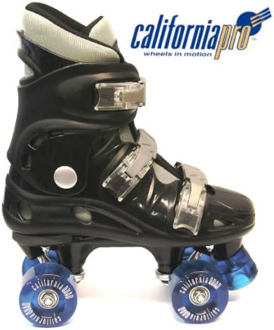 Ventronic California Pro Black Kids & Adults Quad Roller Skates , 4 UK 37eu