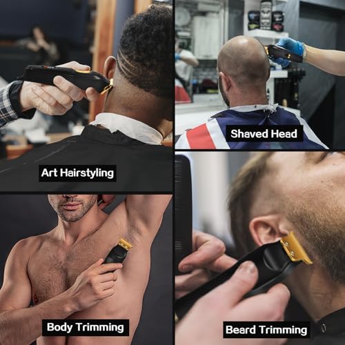 CIICII Men's Hair Clipper and Hair Machine Kit, Professional Wireless Hair Clipper for Hair Cutting (USB Rechargeable Adjustable Beard & Trimmer) Hair Clipper for Home Salon