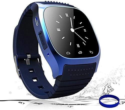 Smart Watch Bluetooth Smartwatch Smart Wrist Phone Watch Touch Screen Fitness Tracker Pedometer Sleep Monitor Sport Watch for All Android Phones Samsung Huawei Motorola Men Women Kids (Blue)