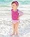 RuffleButts Berry Striped Polka Long Sleeve Rash Guard Bikini - 18-24m