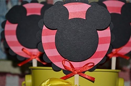 Mickey Mouse Silhouette Cupcake Toppers set of 12