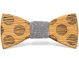 Two Guys Bow Tie Co. Men's Wood Bow Tie- Floyd Walnut Wood Bow Tie