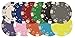 DA VINCI 50 Clay Composite Dice Striped 11.5 Gram Poker Chips, Choose from 11 Colors