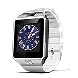 CNPGD [U.S. Office Extended Warranty] Smartwatch + Unlocked Watch Cell Phone All in 1 Bluetooth Watch for iPhone Android Samsung Galaxy Note,Nexus,HTC,Sony White