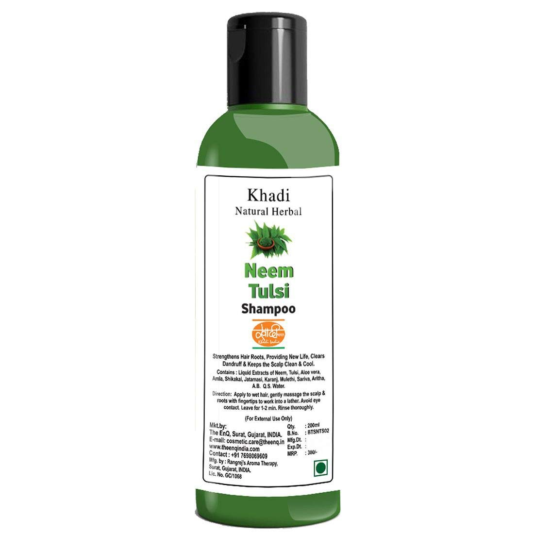 Khadi Natural Herbal Neem Tulsi And Aloe Vera Shampoo Anti Hairfall And Anti Dandruff Shampoo 200ml Buy Online In Barbados At Barbados Desertcart Com Productid 167217456