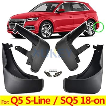 Amazon Com Xukey Auto Molded Splash Guards For Audi Q5 Fy S Line Sq5 2018 On Mud Flaps Front Rear 4 Pieces Set Automotive