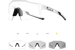 KAPVOE Photochromic Cycling Glasses MTB Clear Mountain Bike Sunglasses Transition Goggles Sports Baseball Running