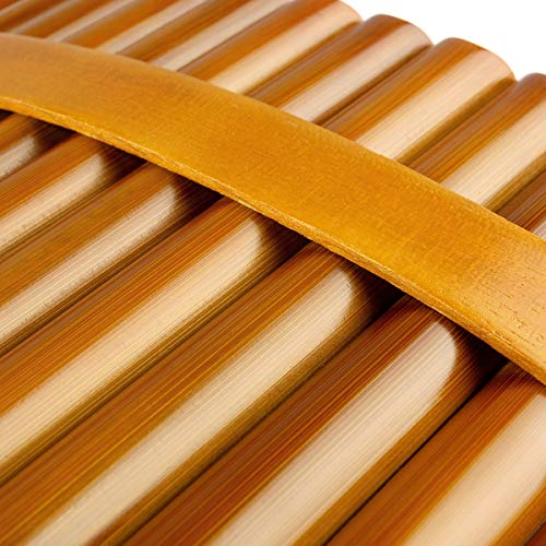 15 Pipes Brown Pan Flute G Key Chinese Traditional Musical Instrument Pan Pipes Woodwind Instrument (Left-Hand) - Thumbnail 7