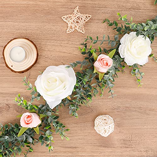 COCOBOO Eucalyptus Garland, 5pcs 30ft Greenery Garlands Fake Vines