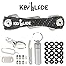 KeyBlade Carbon Key Holder Keychain- Smart Compact Pocket Keys Organizer Up to 24 Keys- Lightweight & Durable- Free Bottle Opener, Carabiner, More- Made of Carbon Fiber & Stainless Steel
