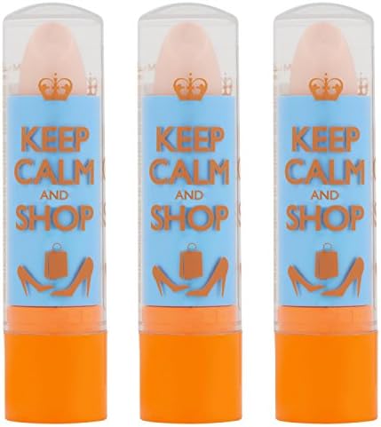 (3 Pack) Rimmel I Love My Lips Lipbalm, Keep Calm and Shop, CLEAR