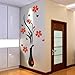Vovotrade DIY Vase Flower Tree Crystal Arcylic 3D Wall Stickers Decal Home Decor (B)