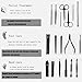 Manicure Set Women WHIMSYYY Manicure Kit for Girl Professional Nail Clippers Set Pedicure Care Tools Stainless Steel Grooming Kit 18Pcs for Travel