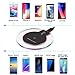 Wireless Charger iPhone X / 8 / 8 plus , Samsung Galaxy - Note 8 / S8 / S8 Plus, S7 / S7 Edge / S6 Edge / 5 Compatible with All Universal Qi Enabled Phone - Black Cordless Wirelless Charging Pad