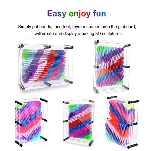 MICKYU Large 3D Pin Art Toy Board Game Colorful, Handprint Impression