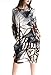 ELLAZHU Women Spring Cotton&Linen Bohemia Print Midi Dress Onesize SZ273 Brown