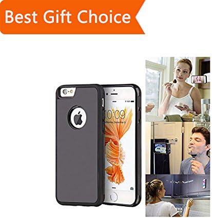 Iphone6/6s PLUS Goat Case,5.5 Inch Magic  Selfie Nano Sticky For Iphone 6/6s Plus Cell Phone Goat Case With Kickstand Backing Plates-Black