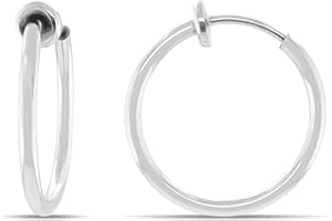 ALOHA EARRINGS Clip On Spring Hoop Earrings for Non-Pierced Ears