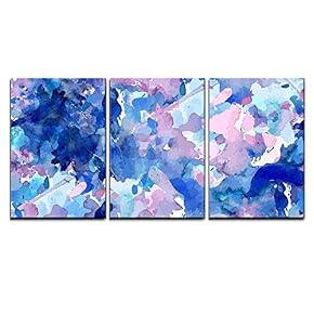 Abstract Watercolor Painting - Canvas Art Wall Art - 16"x24"x3 Panels