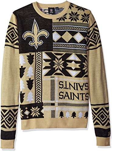 Klew Forever Collectibles Sweatshirt im Patchwork-Design, Pick Team Medium New Orleans Saints