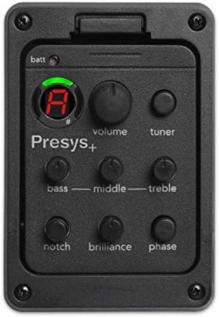 RANPU Acoustic &amp; Classical Guitar Presys Onboard Preamp and Pickup System (black)