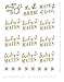 Bachelorettesy Wedding Temporary Tattoos 6 Sheets Bride Bachelorette Stickers 100+ Metallic Gold Tattoos for Bridal Party, Bachelorette Trip, Bridal Shower Party Decorations, Party Favors (Marina)