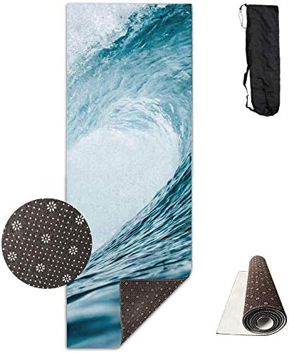 FGRYGF Beach Horizon Water Surf Printed Design Yoga Mat Extra Thick Exercise & Fitness Mat Fit Yoga,Pilates,Core Exercises,Floor Exercises,Floor Exercises