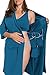 Recovery Robe and Post Op Bra Set, Post Mastectomy Clothing, Breast Cancer Gifts for Women, Breast Surgery Robe with Internal Pockets and Pocketed Bra, Breast Surgery Robe (Medium, Blue)