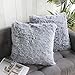 Uhomy 2 Packs Fluffy Accent Pillows Cover 18