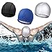 ewinever 3pcs Lycra Swimming Cap/Swim Cap/Swimming hat with PU Coat for Adult Men Women