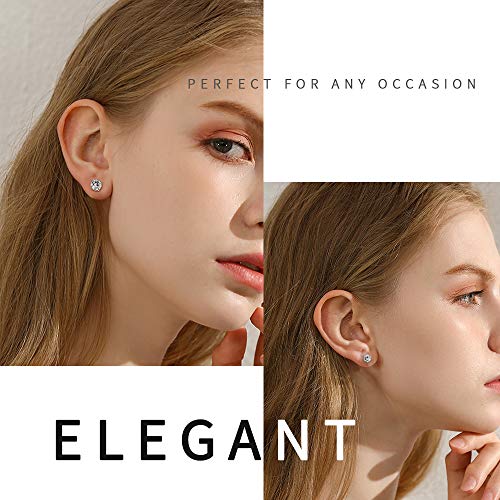 UHIBROS 6 Paires Boucles d\'oreilles Femme pour Homme Piercing Helix Piercing Tragus Acier Inoxydable 316L Zircone Cubique Aretes Hipoalergénicos Fermoir boucles d\'oreilles