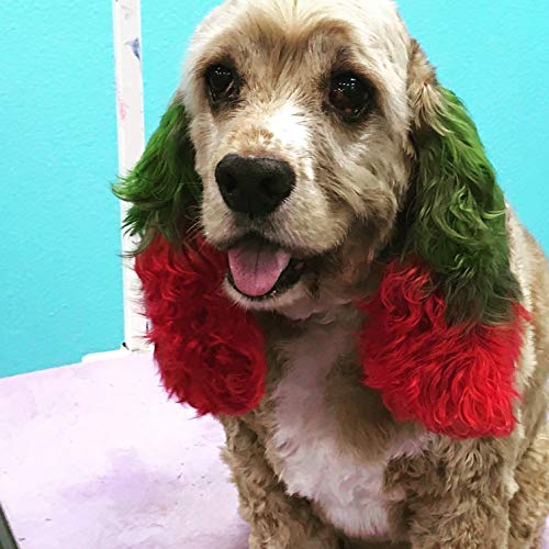 CRAZY LIBERTY Dog Hair Dye Color Christmas Set (Red-Dark Green