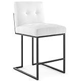Modway Privy Black Stainless Steel Upholstered