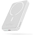 Baseus Magsafe Portable Charger for iPhone, 10,000mAh 20W Magnetic Power Bank, Fast Charging Wireless Battery Pack with 20W USB-C for iPhone 16/15/14/13/12 Series, 2024 Version, White