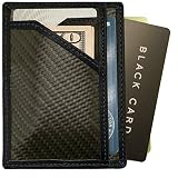 Card Blocr Minimalist Wallet Slim RFID Blocking Credit Card Wallet (Black Carbon Fiber Style)