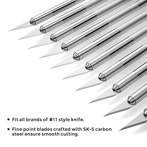 Nicpro 10 PCS 1 Hobby Knife Set, Precision Craft Art Knife Cutter Kit