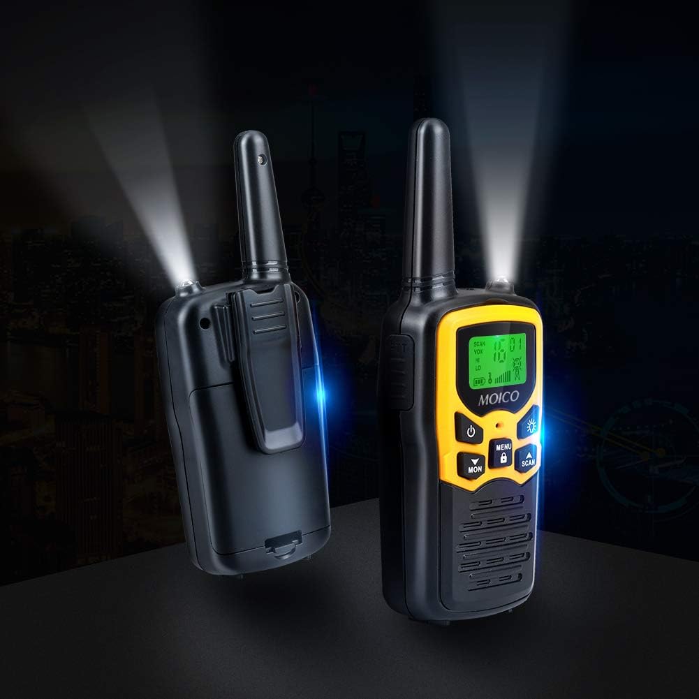 Walkie Talkies Long Range for Adults Two-Way Radios Up to 5 Miles in Open Fields 22 Channels FRS/GMRS VOX Scan LCD Display with LED Flashlight Ideal for Field Survival Biking Hiking Camping 4 Pack: Electronics
