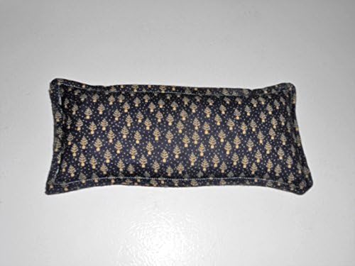 Navy Blue Flannel with Tiny Little Trees Microwavable Eye Pillow Corn Bag Reusable Hot Therapy Cold Therapy Cotton Sinus Headache Eco Friendly Gift