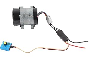 Gearwell Turbocharger, 12V 380W Electric Supercharger Boost Fan Kit, Car Air Intake Turbo Charger Power Fan with Governor for