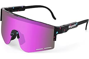 Wapreta Youth Baseball Sunglasses,kids Polarized Sports Glasses for Men and Women TR90 Adjustable Temples Driving Fishing