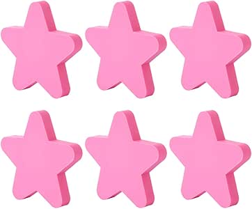 YAVSO Pomos y Tiradores, 6pcs Estrella Pomos Armario Estrell Tiradores