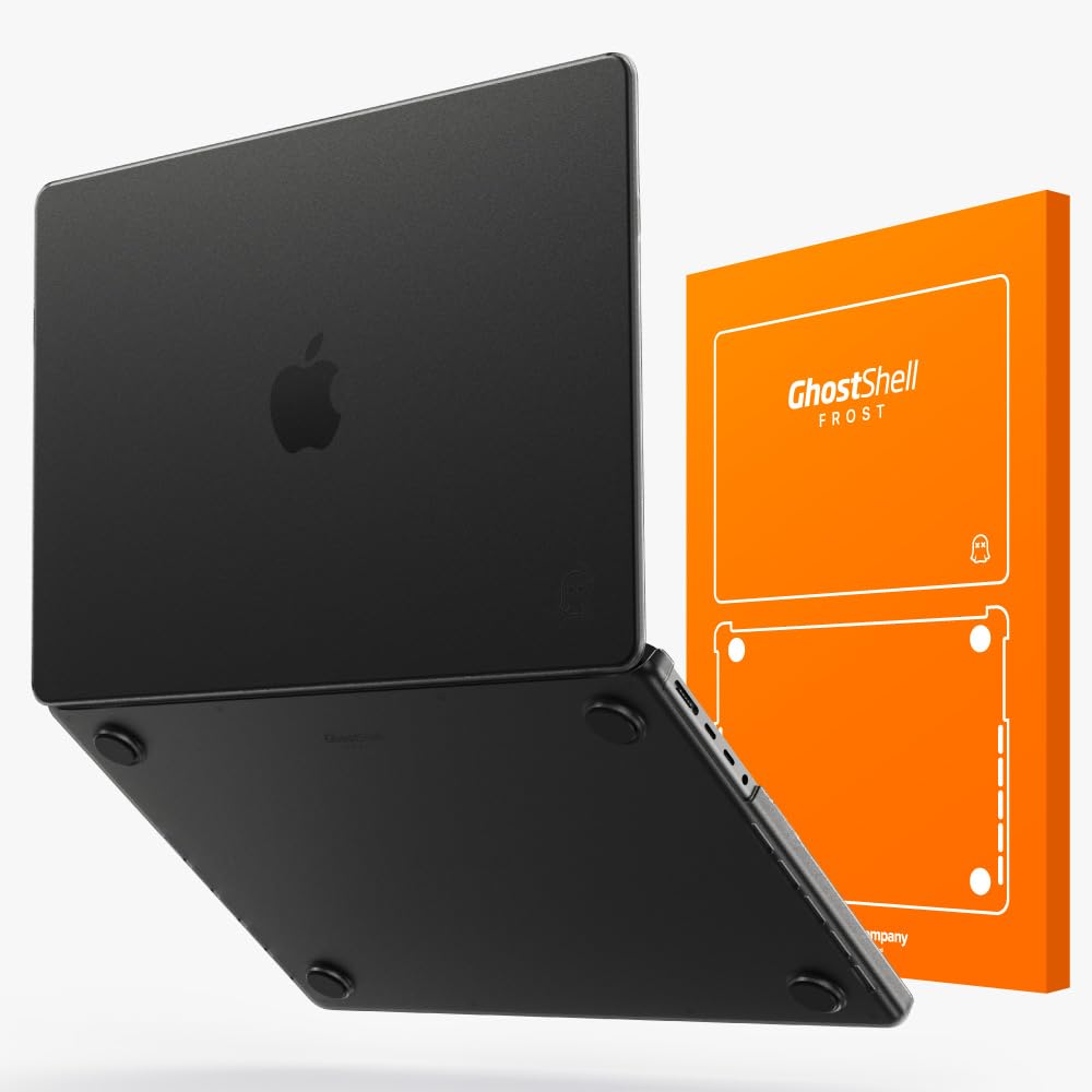 UPPERCASE GhostShell Frost Premium Hardshell Case with Scratch-Resistant Textured Matte Finish Compatible with 2021-23 MacBook Pro 16" M1/M2/M3 Pro/Max, Gray (No Rubber Coating)