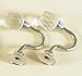 yueton Pack of 2 Vintage Crystal Rose Pattern Wall Curtain Hook Coat Hat Handbags Towel Single Hook Wall Mount Hanger