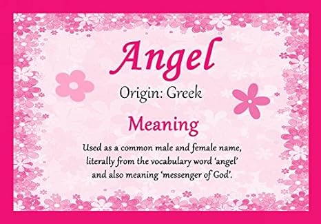 Amazon Com Angel Personalized Name Meaning Certificate Office Products