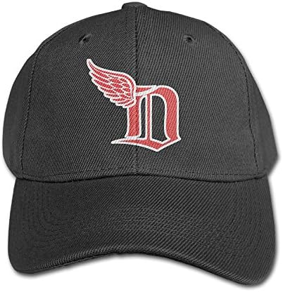 Umison Detroit Logo Red Wing Child Baseball Cap Sunbonnet Adjustable Peaked Hats Black