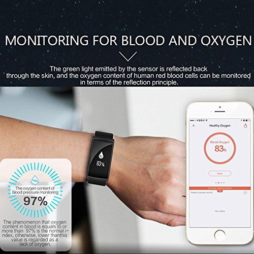 L@YC Tracker Smart Pedometer Bluetooth 4.0 Smart Watch Waterproof Fitness Wristband Dynamic Heart Rate Blood Pressure Test, Gold
